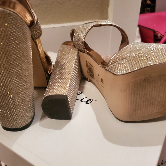 Rose Gold Mix No. 6 block heels - Picture 2 of 3